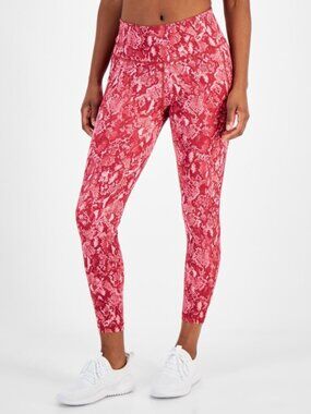 ID Ideology Compression Snake-Print 7/8 Leggings Cranberry Whip Size Yoga 1X NWT
